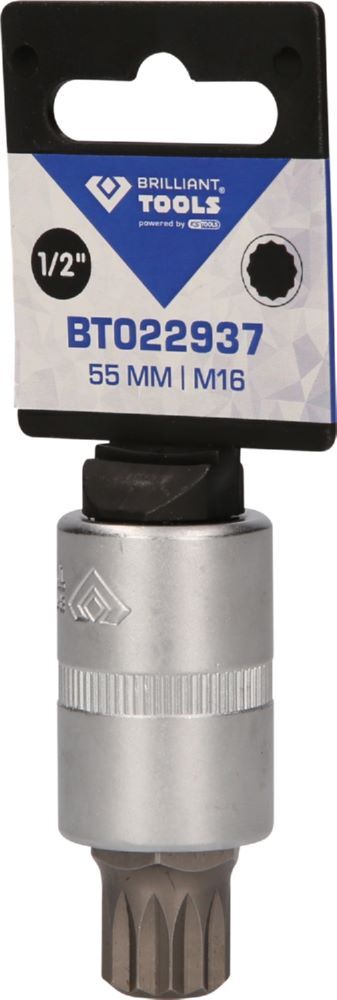 Produktbild 1/2" Vielzahn-Bit-Stecknuss, 55 mm lang, M16 bild 3