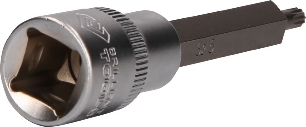 Produktbild 1/2" Vielzahn-Bit-Stecknuss, 100 mm lang, M5 bild 2