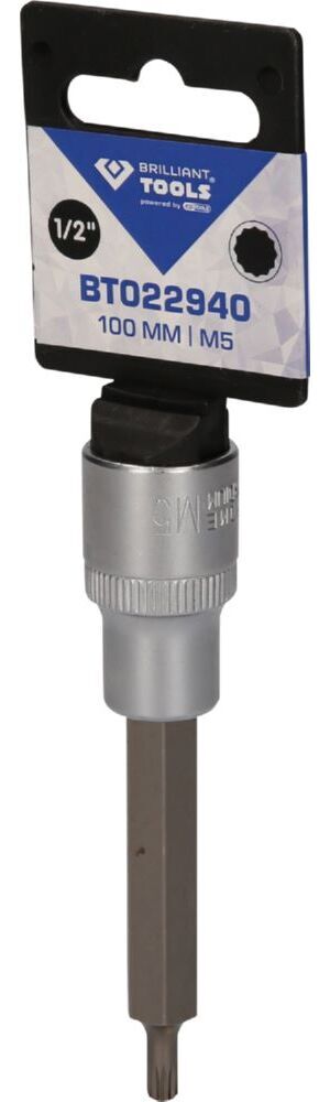 Produktbild 1/2" Vielzahn-Bit-Stecknuss, 100 mm lang, M5 bild 3