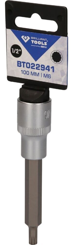 Produktbild 1/2" Vielzahn-Bit-Stecknuss, 100 mm lang, M6 bild 3