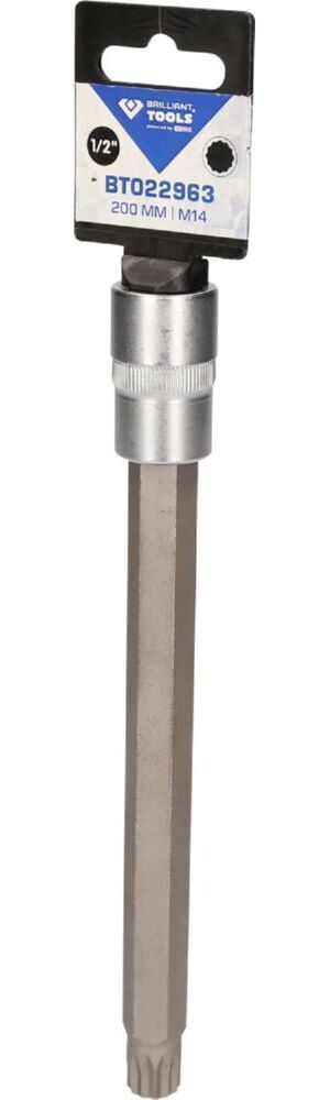 Produktbild 1/2" Vielzahn-Bit-Stecknuss, 200 mm lang, M14 bild 3