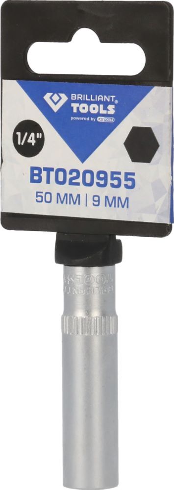 Produktbild 1/4" Sechskant-Stecknuss, lange Ausführung, 9 mm bild 3
