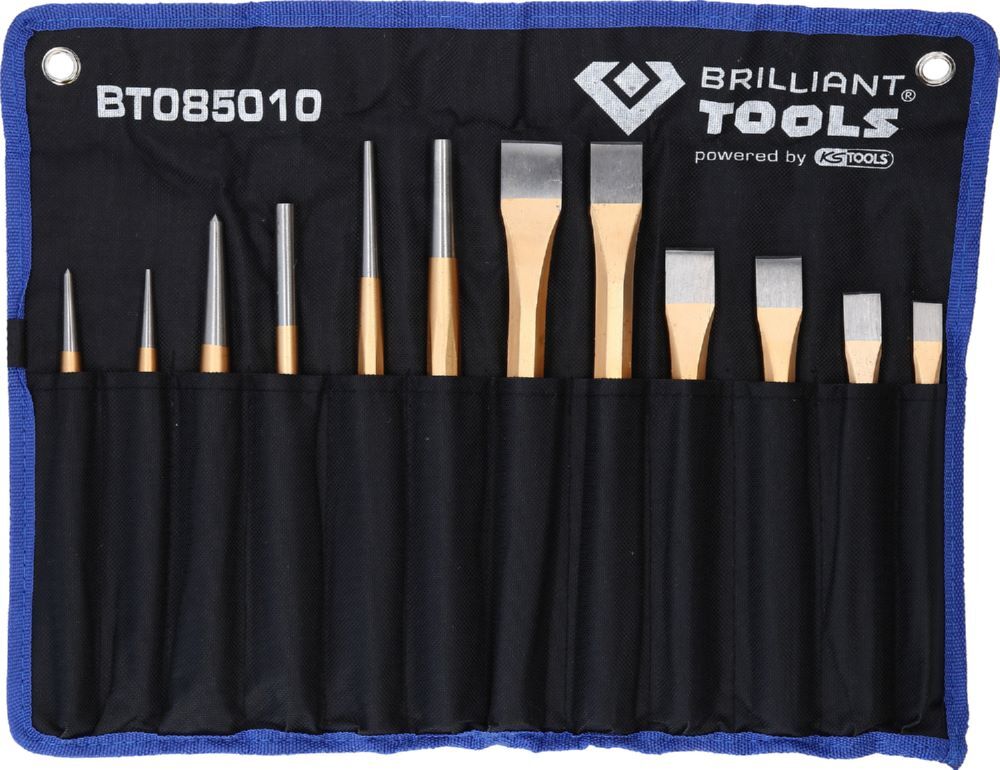 Produktbild Brilliant Tools Meißel und Durchtreiber Satz 12 teilig
