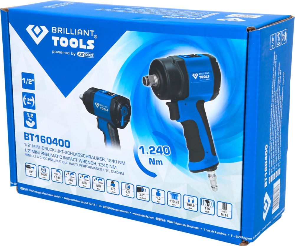 Produktbild 1/2" Mini-Druckluft-Schlagschrauber, 1.240 Nm bild 6