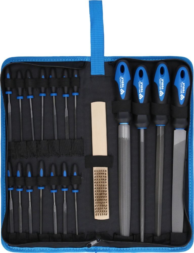 Produktbild Brilliant Tools Feilen Satz mit Feilenbürste 19 teilig