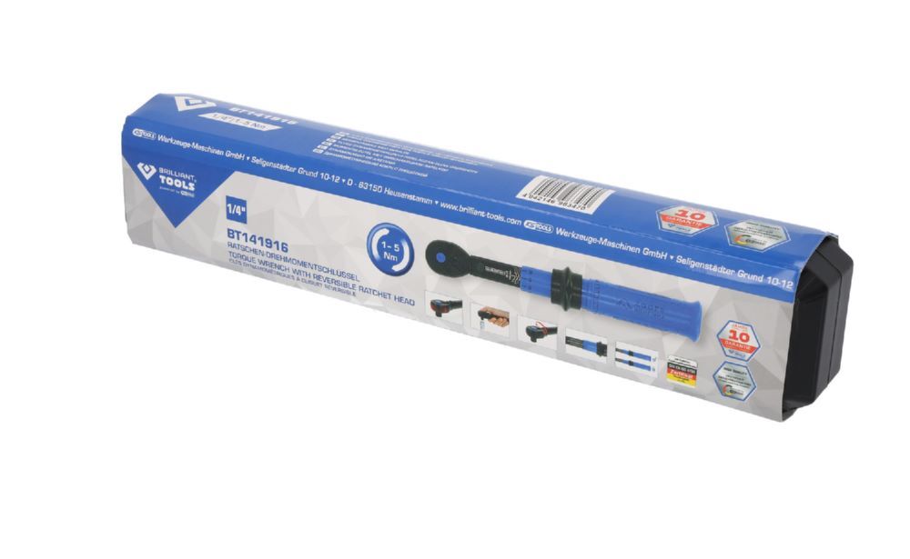 Produktbild 1/4" Ratschen-Drehmomentschlüssel umschaltbar, 1-5 Nm bild 6