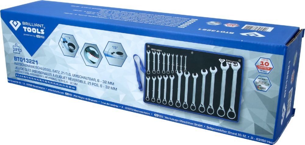 Produktbild Ratschenringschlüssel-Satz, 21-tlg, umschaltbar, 6 - 32 mm bild 5