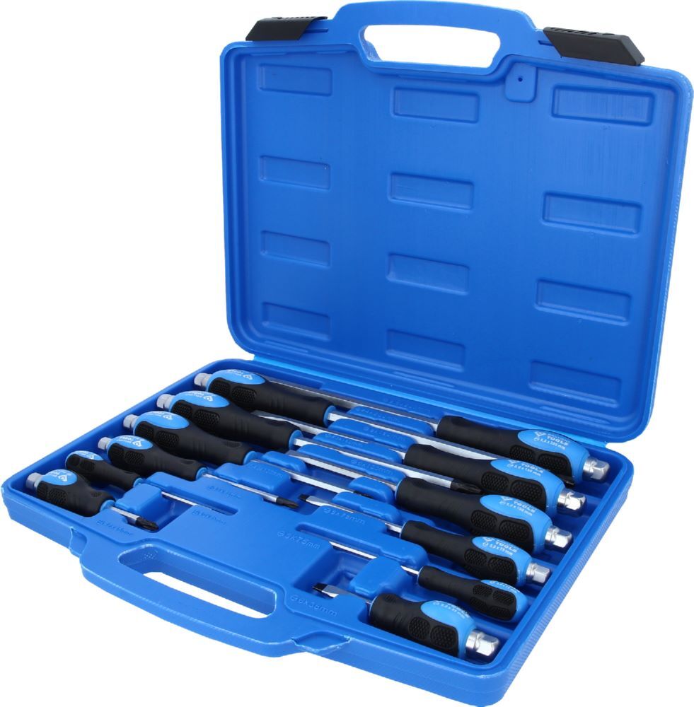 Produktbild Brilliant Tools Schraubendreher Satz mit Schlagkappe Schlitz PH Phillips 12 teilig