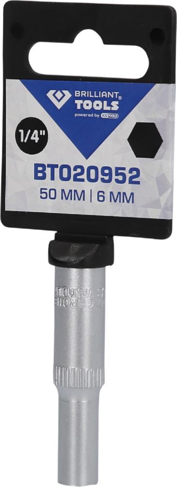 Produktbild 1/4" Sechskant-Stecknuss, lange Ausführung, 6 mm bild 3