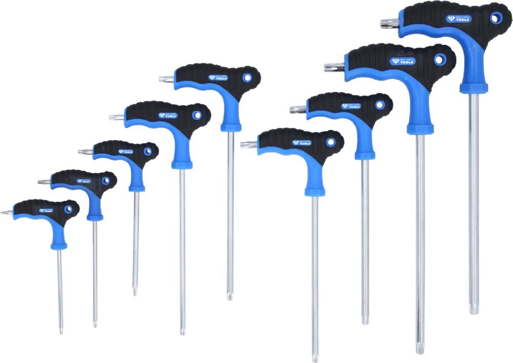Produktbild T-Griff-Torx® mit Stirnlochbohrung-Winkelstiftschlüssel-Satz, 9-tlg bild 3