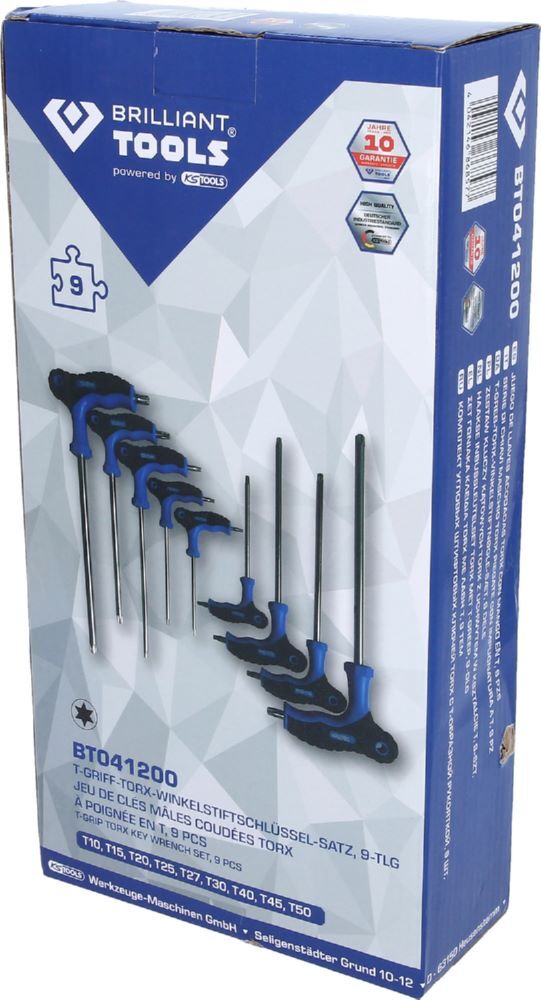 Produktbild T-Griff-Torx® mit Stirnlochbohrung-Winkelstiftschlüssel-Satz, 9-tlg bild 4