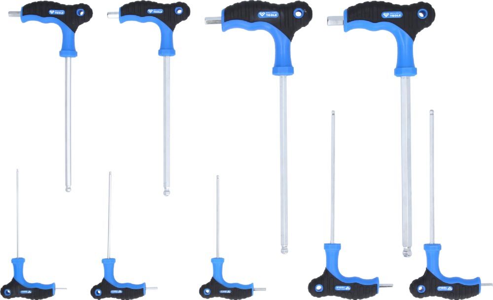 Produktbild Brilliant Tools T-Griff-Kugelkopf Innensechskant Winkelstiftschlüssel Satz 9 teilig