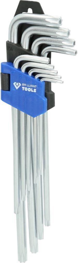 Produktbild Brilliant Tools Winkelstiftschlüssel Satz Torx Profil lang 9 teilig
