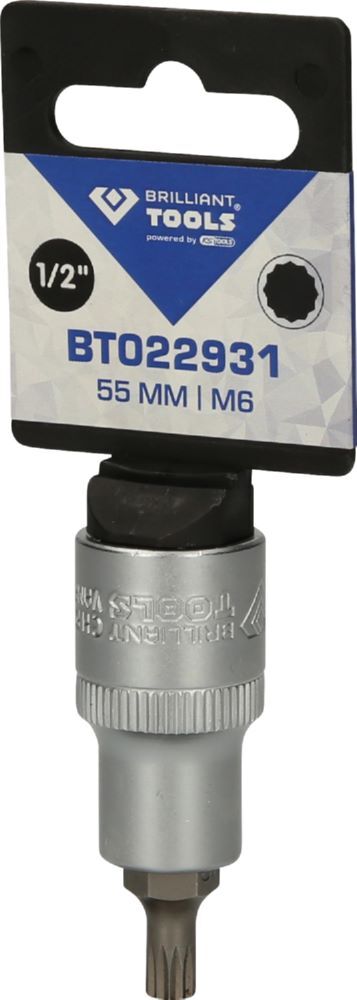 Produktbild 1/2" Vielzahn-Bit-Stecknuss, 55 mm lang, M6 bild 2