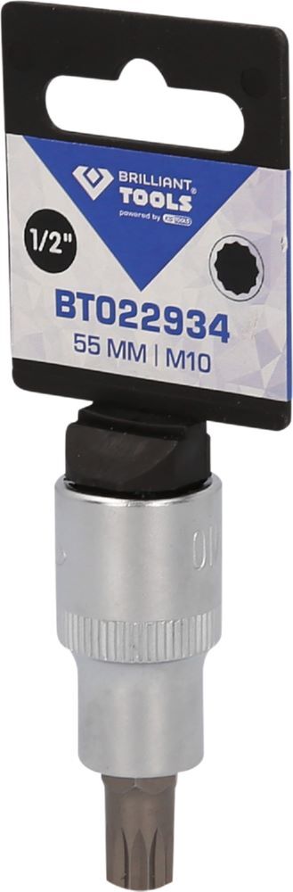 Produktbild 1/2" Vielzahn-Bit-Stecknuss, 55 mm lang, M10 bild 3