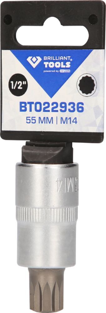 Produktbild 1/2" Vielzahn-Bit-Stecknuss, 55 mm lang, M14 bild 3
