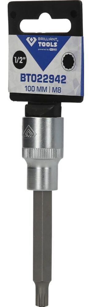 Produktbild 1/2" Vielzahn-Bit-Stecknuss, 100 mm lang, M8 bild 3