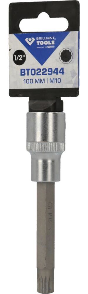 Produktbild 1/2" Vielzahn-Bit-Stecknuss, 100 mm lang, M10 bild 3