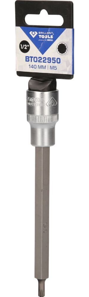 Produktbild 1/2" Vielzahn-Bit-Stecknuss, 140 mm lang, M5 bild 3