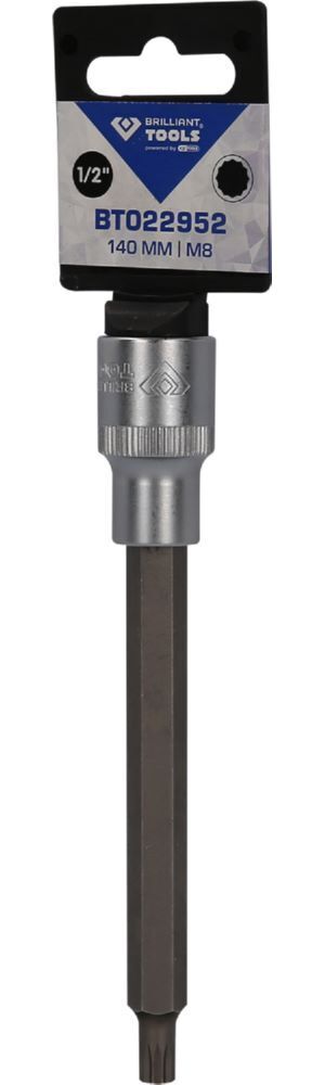 Produktbild 1/2" Vielzahn-Bit-Stecknuss, 140 mm lang, M8 bild 3