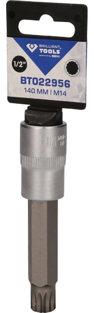 Produktbild 1/2" Vielzahn-Bit-Stecknuss, 140 mm lang, M14 bild 3