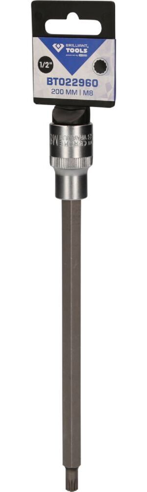 Produktbild 1/2" Vielzahn-Bit-Stecknuss, 200 mm lang, M8 bild 3