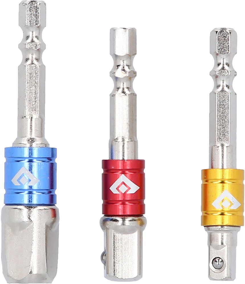 Produktbild 1/4" Vierkant-Adapter-Satz 1/4" + 3/8" + 1/2", 3-tlg bild 3