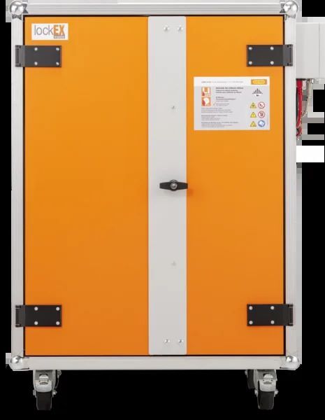 Produktbild Cemo Akku Ladeschrank mit Rauchmelder 6 Steckdosen 66 x 89 x 115 cm