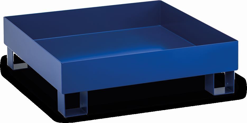 Cemo Auffangwanne Typ SW65/4 lackiert RAL 5002 ohne Gitterrost für 60 L-Fässer Produktbild Cemo Auffangwanne Typ SW65/4 lackiert RAL 5002 ohne Gitterrost für 60 L-Fässer