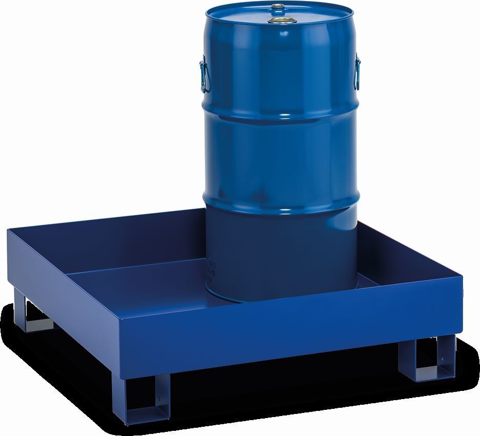 Cemo Auffangwanne Typ SW65/4 lackiert RAL 5002 ohne Gitterrost für 60 L-Fässer Produktbild Cemo Auffangwanne Typ SW65/4 lackiert RAL 5002 ohne Gitterrost für 60 L-Fässer bild 3