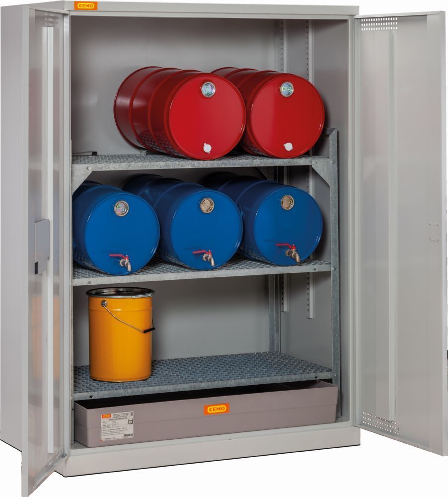 Cemo Fassschrank mit Fassregal & GFK-Wanne 150 l