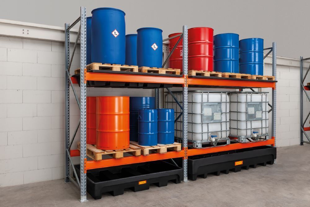 Cemo Gefahrstoff Palettenregal 18/405 für Fasslagerung 207 x 110 x 300 cm Produktbild Cemo Gefahrstoff Palettenregal 18/405 für Fasslagerung 207 x 110 x 300 cm