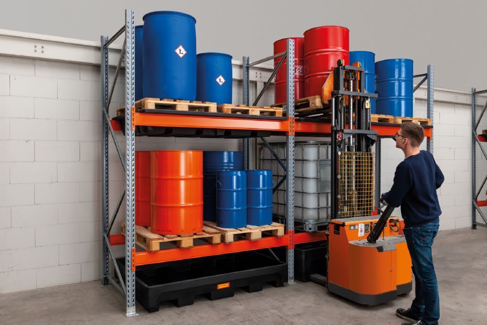 Cemo Gefahrstoff Palettenregal 18/405 für Fasslagerung 207 x 110 x 300 cm Produktbild Cemo Gefahrstoff Palettenregal 18/405 für Fasslagerung 207 x 110 x 300 cm bild 2