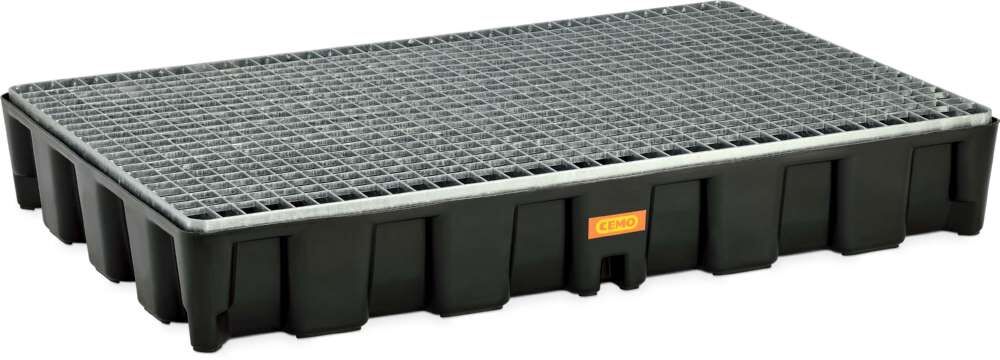 CEMO Auffangwanne 120 x 80 x 18 cm PE 120 HD mit Stahlgitterrost Produktbild CEMO Auffangwanne 120 x 80 x 18 cm PE 120 HD mit Stahlgitterrost
