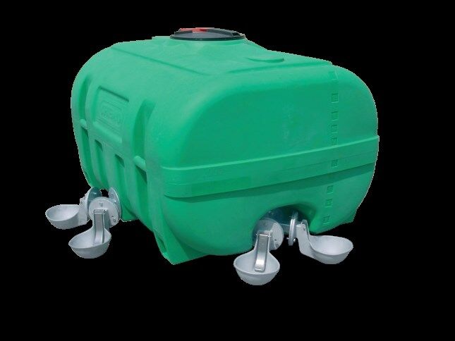 Cemo PE Weidenfass 2000 Liter kofferförmig mit Klappdeckel 380 grün Produktbild Cemo PE Weidenfass 2000 Liter kofferförmig mit Klappdeckel 380 grün