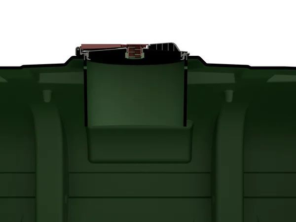 Produktbild PE-Fass 5000 l kofferf., m.Klappdeck.380, Grün RAL 6029 bild 2