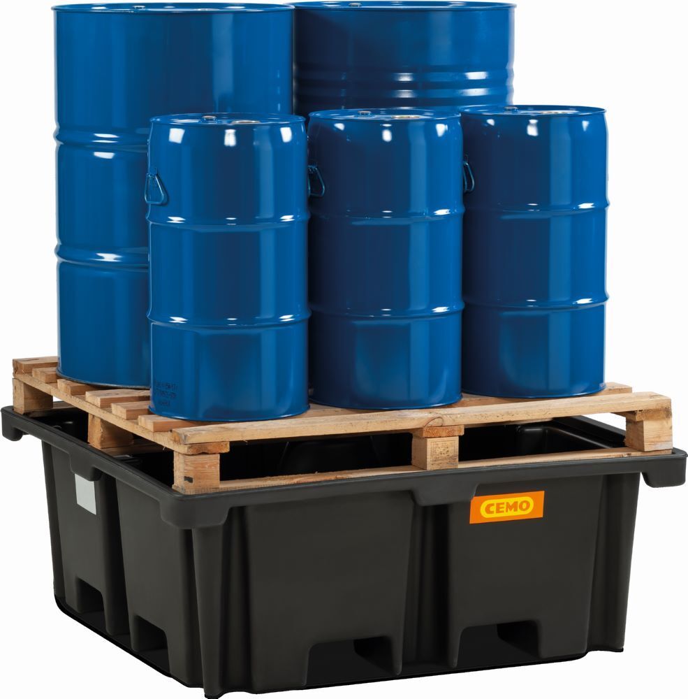 Cemo PE-Fass-/Palettenauffangwanne 400/4 129 x 129 x 48 cm Produktbild Cemo PE-Fass-/Palettenauffangwanne 400/4 129 x 129 x 48 cm bild 3