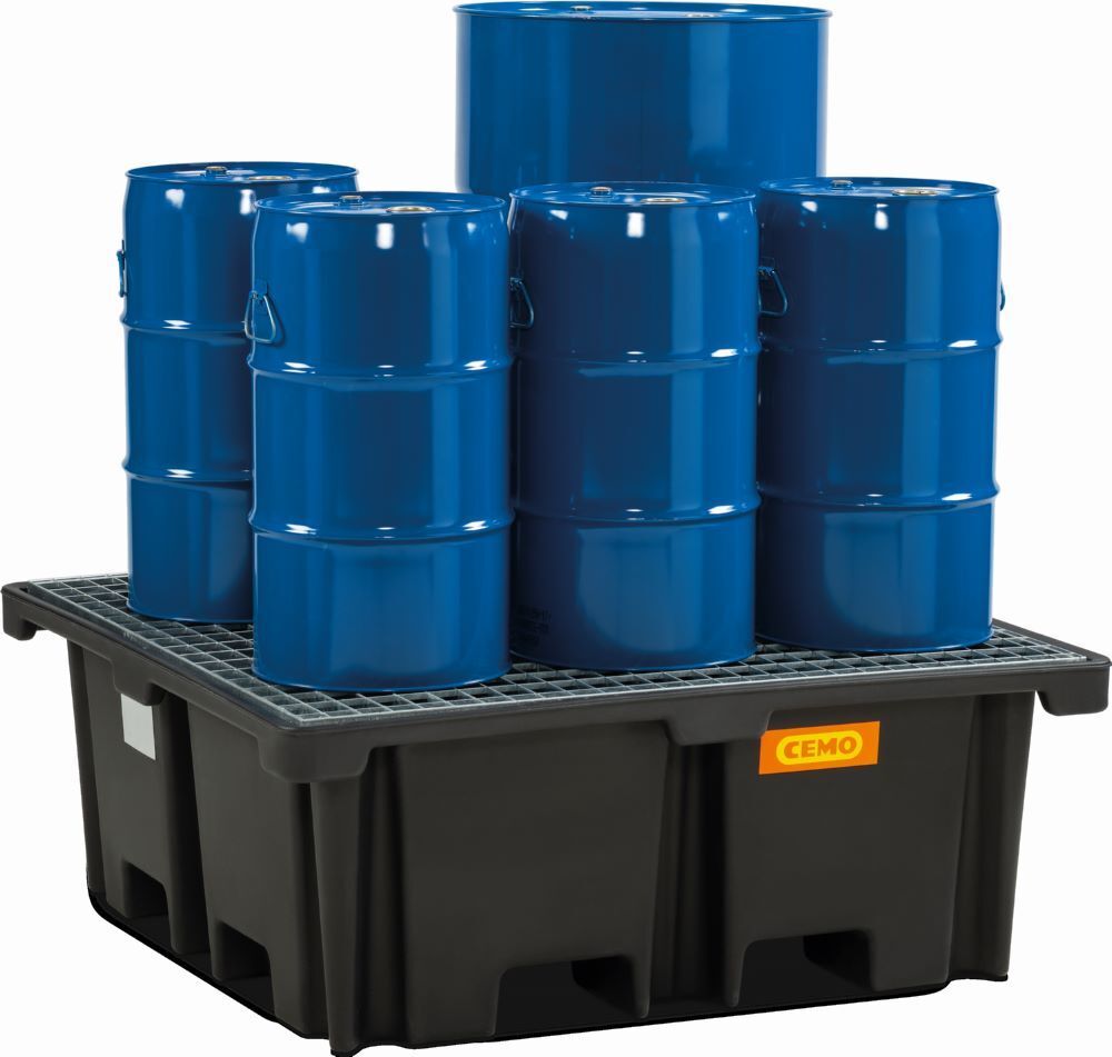 Cemo PE-Fass-/Palettenauffangwanne 400/4 Auffangvolumen 400 l Produktbild Cemo PE-Fass-/Palettenauffangwanne 400/4 Auffangvolumen 400 l bild 2