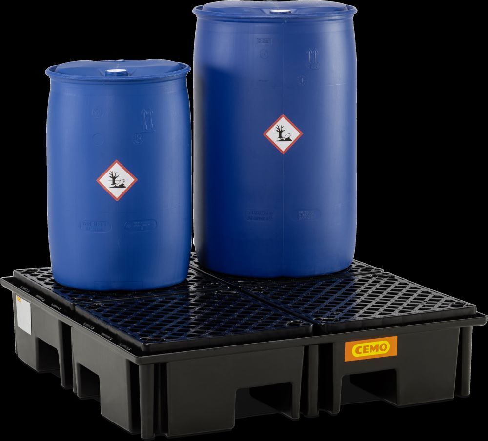 Cemo PE-Paletten-/Fassauffangwanne mit PE-Rost 220/4 123 x 123 x 29 cm Produktbild Cemo PE-Paletten-/Fassauffangwanne mit PE-Rost 220/4 123 x 123 x 29 cm bild 3