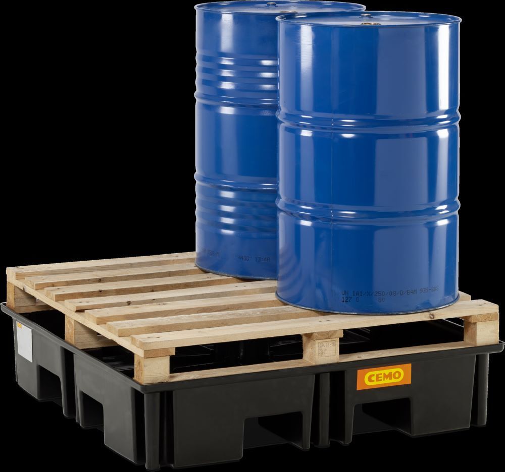 Cemo PE-Palettenauffangwanne 220/4 Auffangvolumen 220 Liter 123 x 123 x 26 cm Produktbild Cemo PE-Palettenauffangwanne 220/4 Auffangvolumen 220 Liter 123 x 123 x 26 cm bild 3