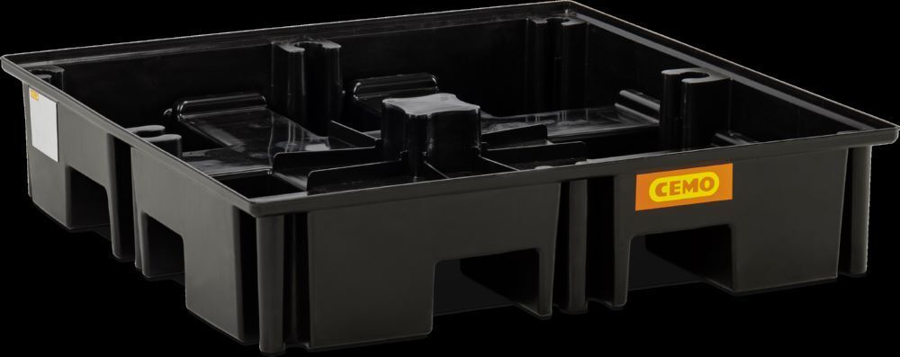 Cemo PE-Palettenauffangwanne 220/4 Auffangvolumen 220 Liter 123 x 123 x 26 cm Produktbild Cemo PE-Palettenauffangwanne 220/4 Auffangvolumen 220 Liter 123 x 123 x 26 cm