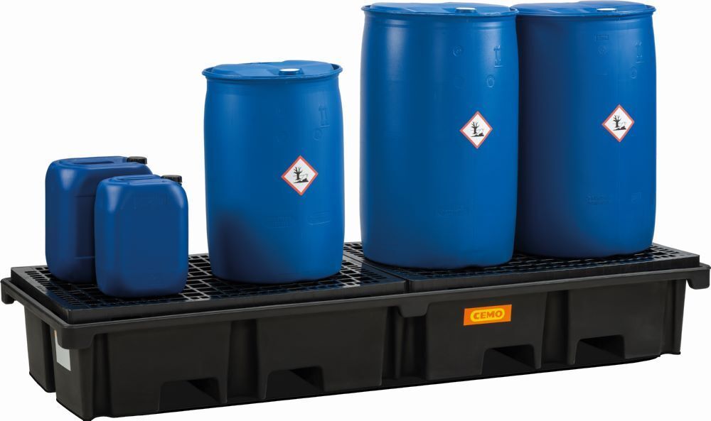 Cemo PE-Palettenauffangwanne 242 x 88 x 39 cm 425 Liter Auffangvolumen Produktbild Cemo PE-Palettenauffangwanne 242 x 88 x 39 cm 425 Liter Auffangvolumen bild 2