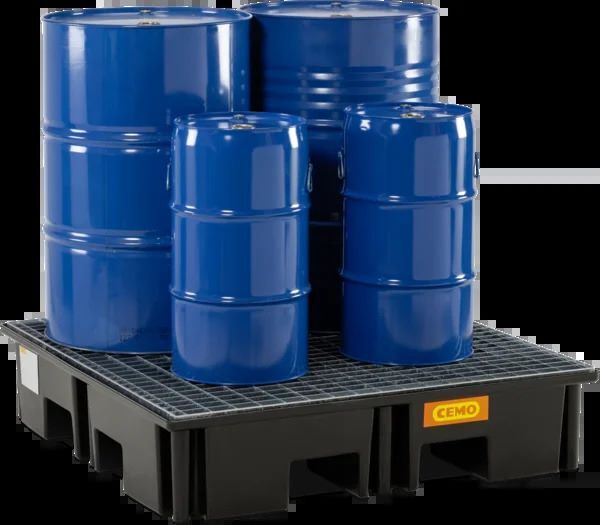 Produktbild PE-Palettenauffangwanne 220/4 RG, 220 l, mit Stahlgitterrost bild 2