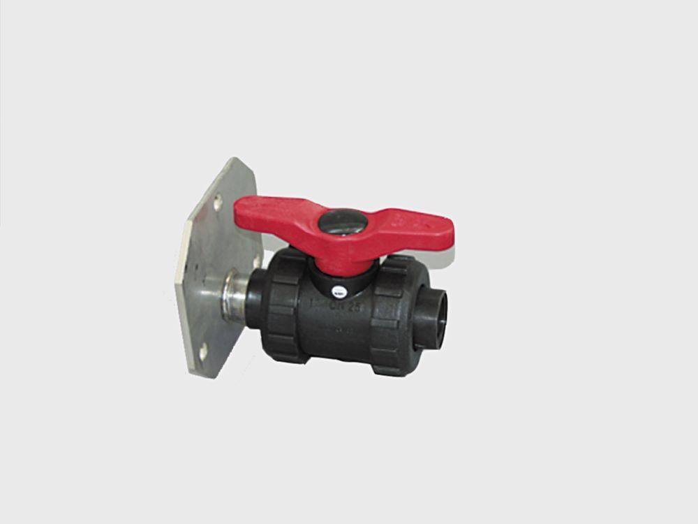 Cemo PP Kugelhahnen R 1 Zoll mit Edelstahlflansch 75 mm Produktbild Cemo PP Kugelhahnen R 1 Zoll mit Edelstahlflansch 75 mm