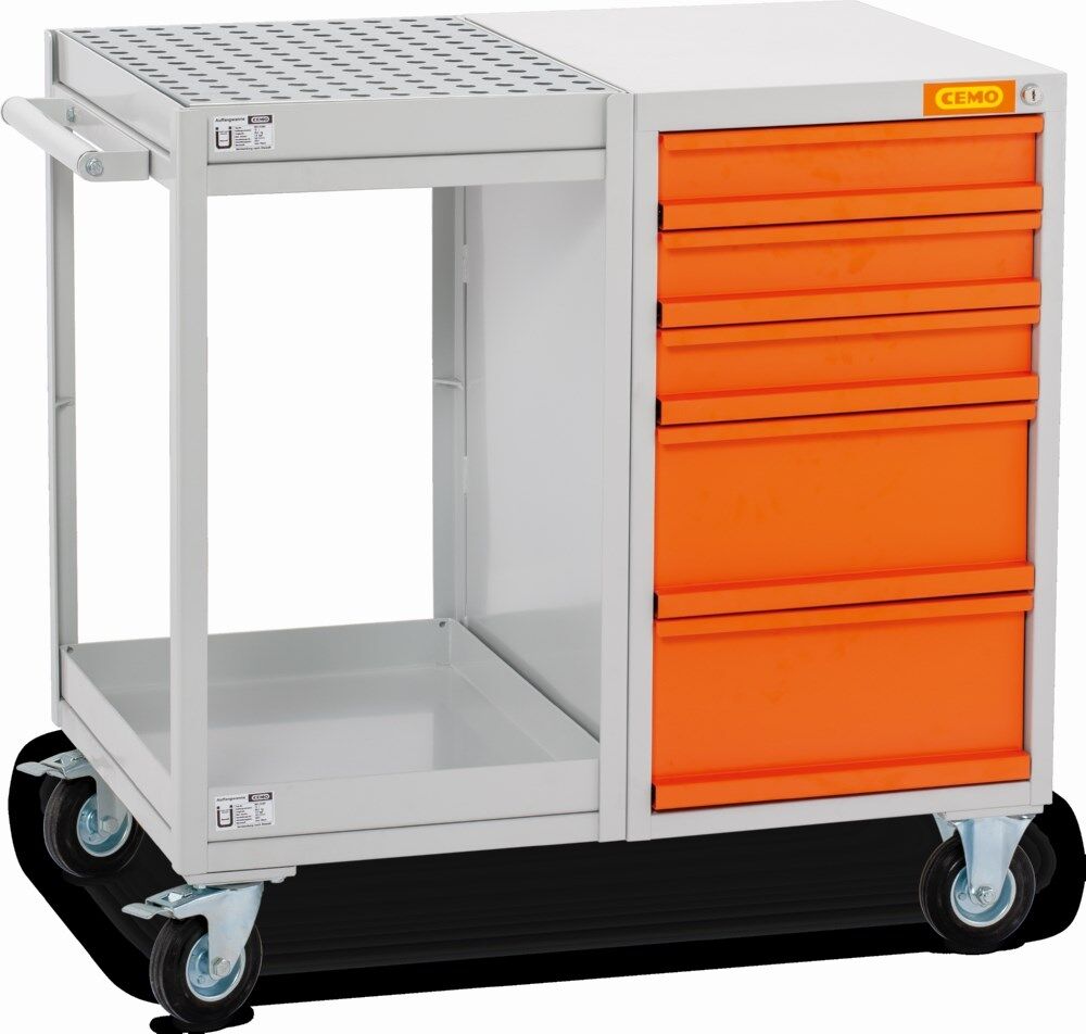 Cemo Werkstattwagen mit Wannen und Schubladen 99 x 61 x 92 cm Cemo Werkstattwagen mit Wannen und Schubladen 99 x 61 x 92 cm