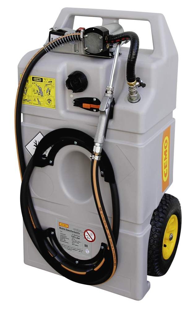 CEMO Schmierstofftrolley 100 l mit Elektropumpe Produktbild CEMO Schmierstofftrolley 100 l mit Elektropumpe