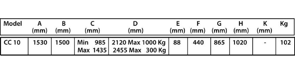 Produktbild CC 10 Werkstattkran 1000 kg Extra lange Reichweite bild 2