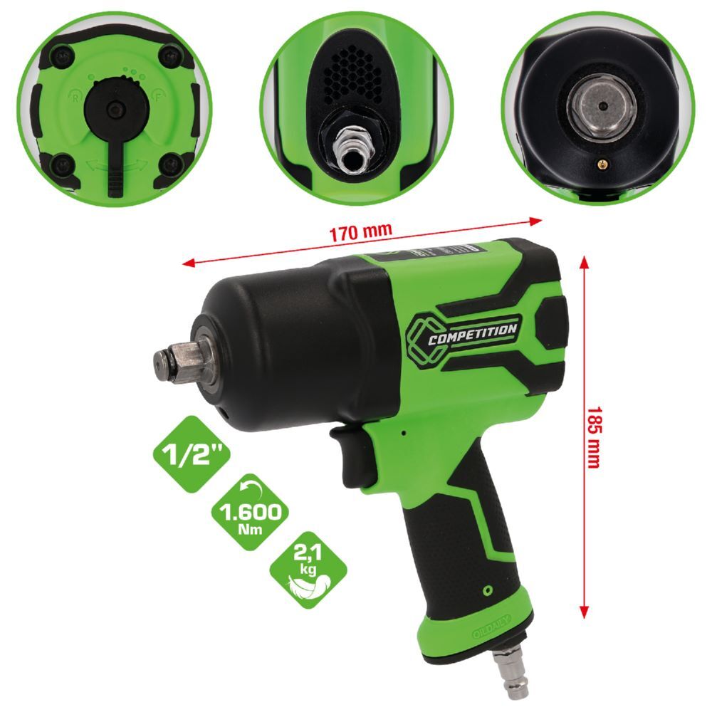 Produktbild 1/2"  Hochleistungs-Druckluft-Schlagschrauber 1.600 Nm bild 2