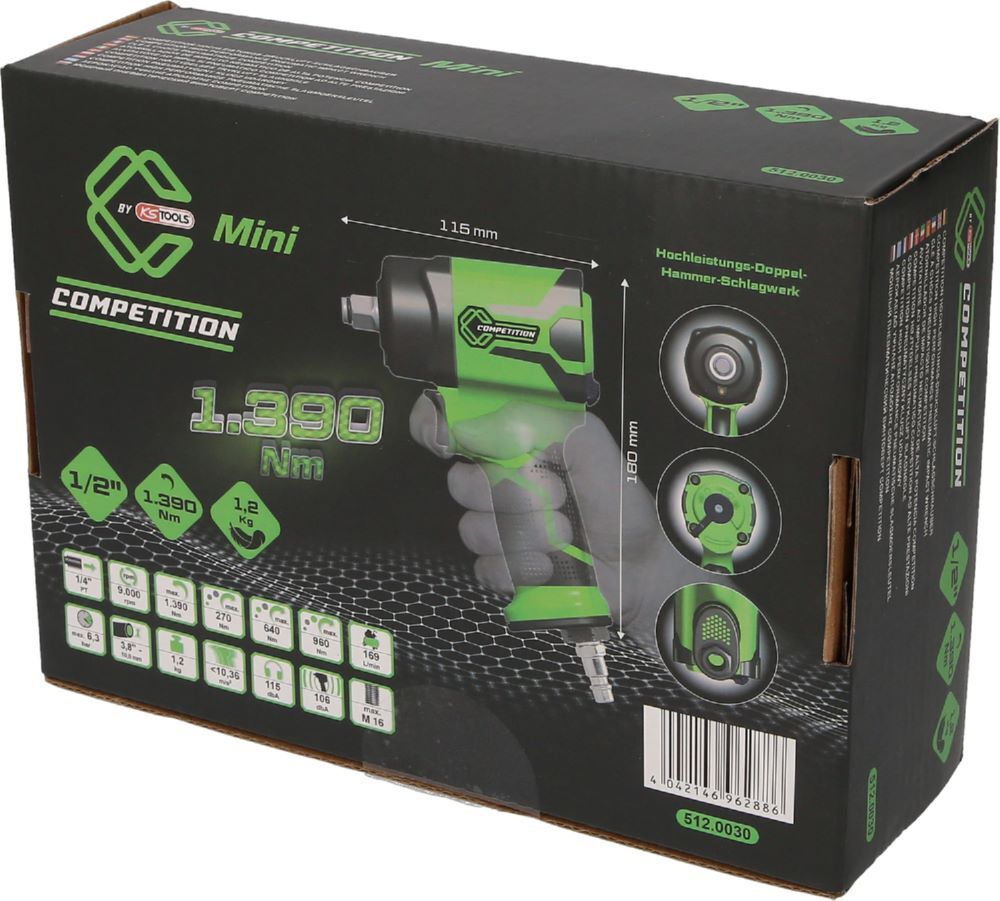 Produktbild 1/2"  Mini-Hochleistungs-Druckluft-Schlagschrauber 1.390 Nm bild 5