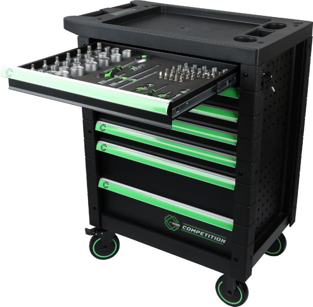 Produktbild KS Tools Competition Werkstattwagen mit 7 Schubladen und 119 Premium-Werkzeugen